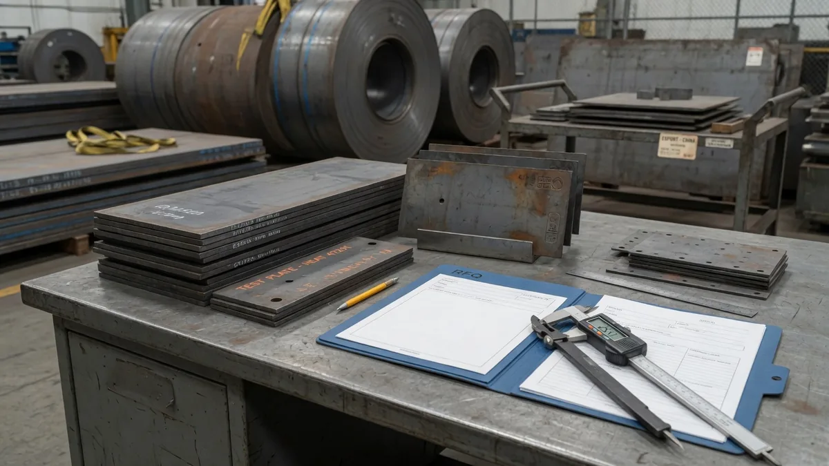 Preparación de RFQ con muestras de placa estructural