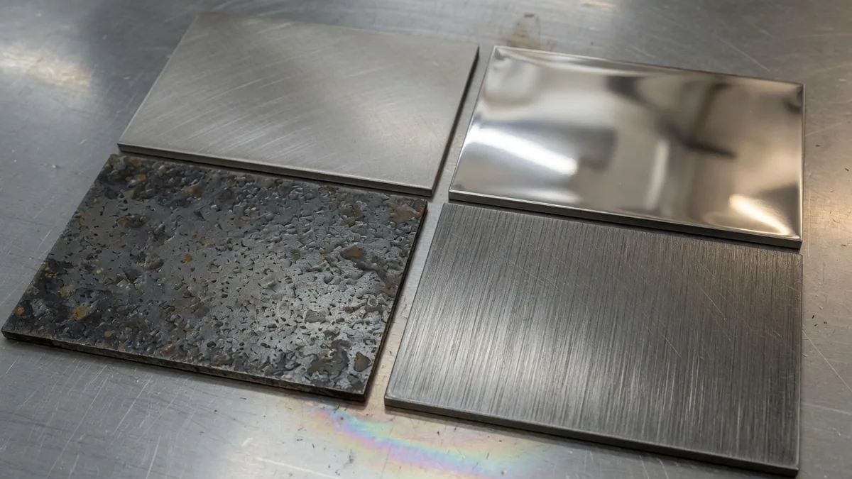 Guía de acabados superficiales inoxidables: 2B, BA, No.1 y HL cover image