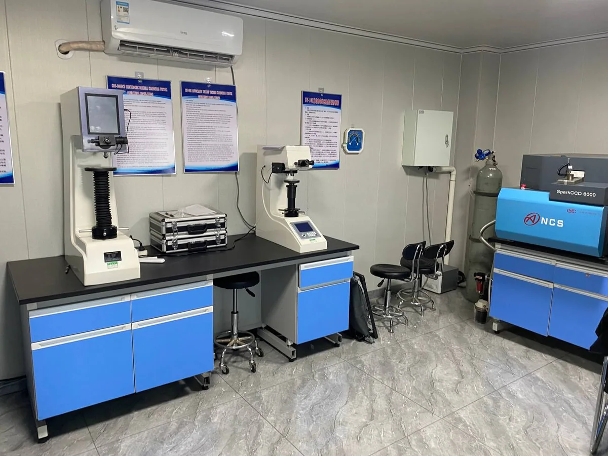 Inspection instruments and test equipment on laboratory benches
